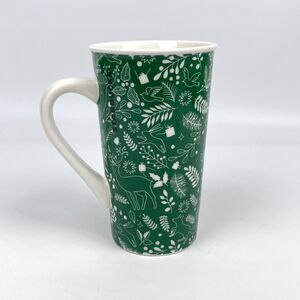 Starbucks 2019 Tall Green & White Christmas Holiday Forest Coffee Mug Cup 16 oz
